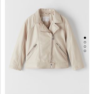 Faux leather biker jacket